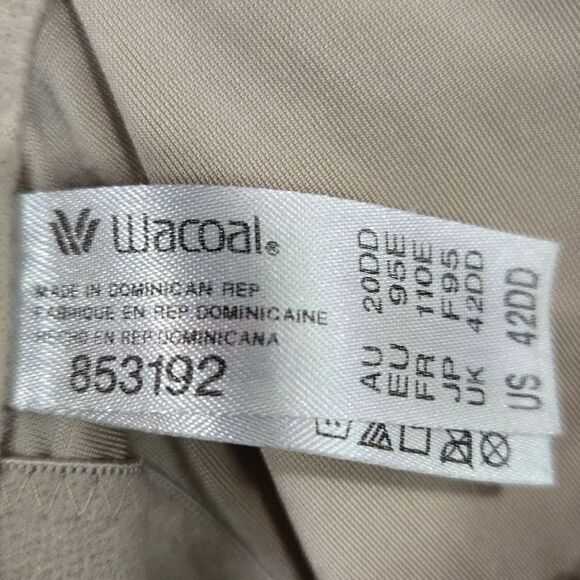 🐢 Wacoal Basic Beauty Underwire T-Shirt Bra 853192 42DD Sand Nude 5 - Picture 8 of 10